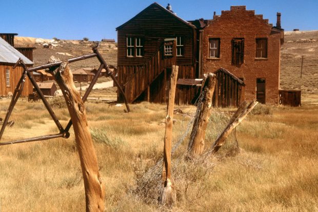 Wild Western Scene Background.