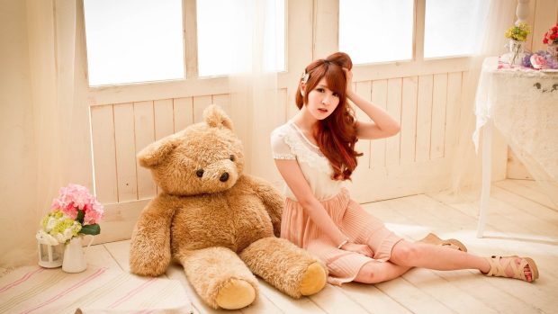 Woman teddy bear images.