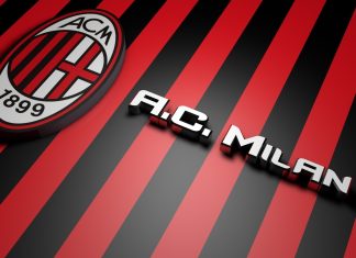 3D Logo of AC Milan Wallpaper.