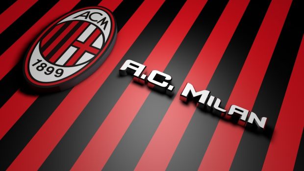 3D Logo of AC Milan Wallpaper.