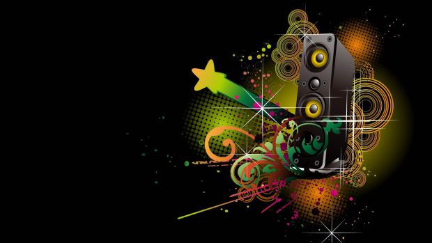 Abstract music background wallpaper 1920x1080.
