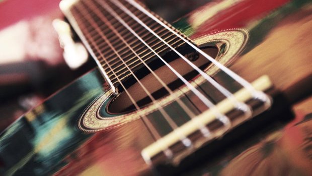 Acoustic Guitar Strings Wallpaper.