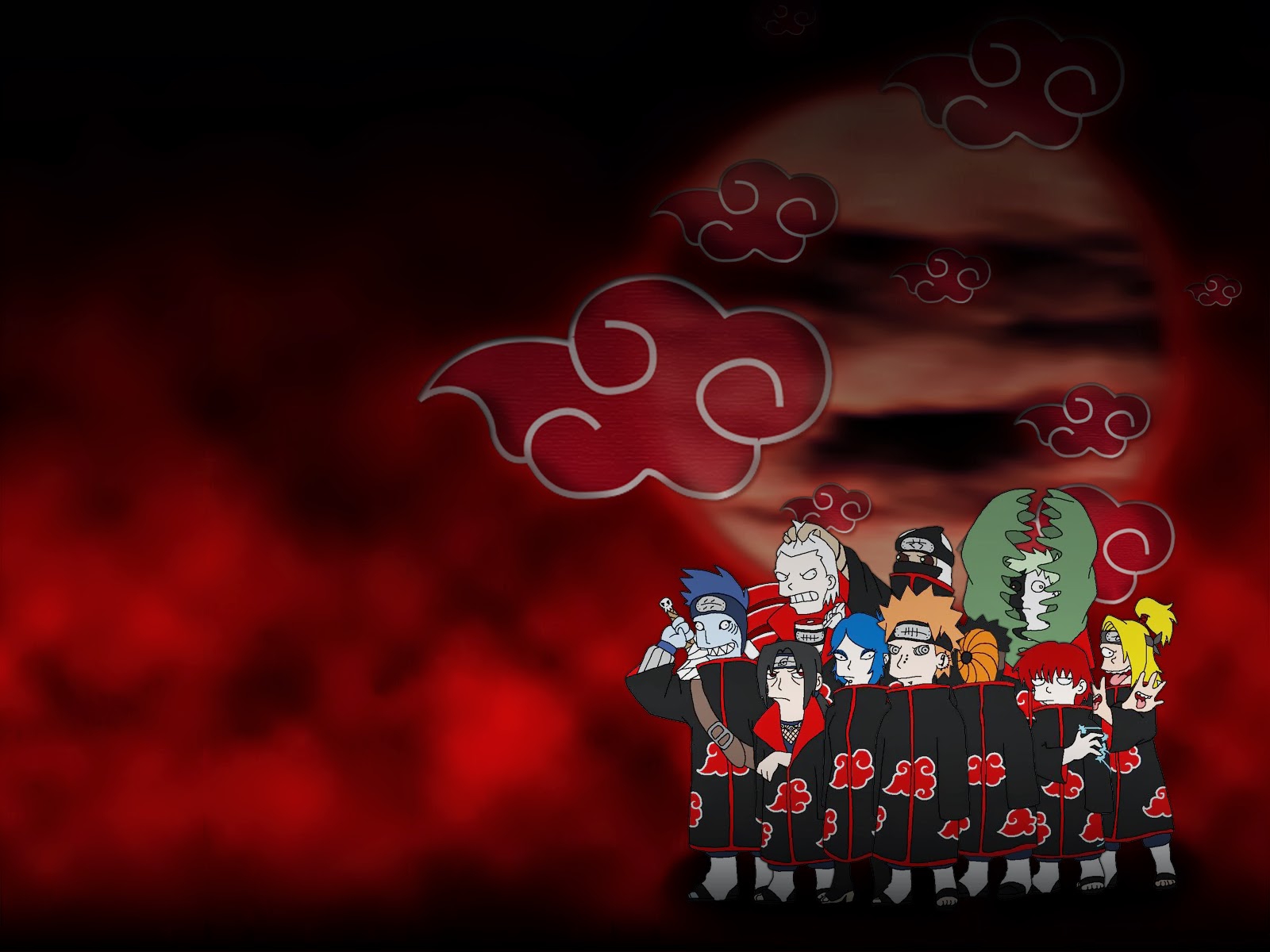 Akatsuki Cloud Word Art, HD wallpaper