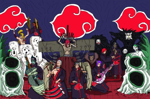 Akatsuki and Cloud Big Band Wallpaper by Pisomets.