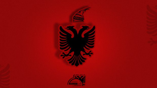 Albanian Flag Desktop Wallpaper.