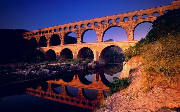 Ancient Rome Aqueduct Photo.