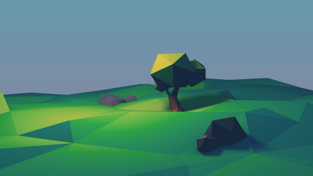 Awesome 2D Lowpoly Picture by imrooniel