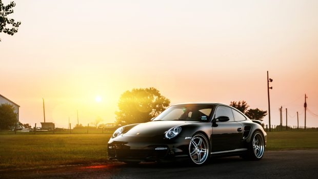 Black Porsche 911 Wallpaper.