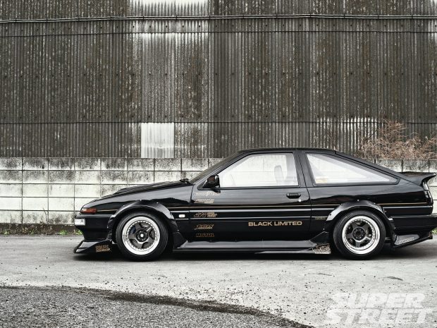 Black Toyota Corolla Ae86 Wallpaper.