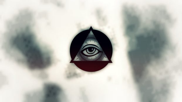 Circle Triangle All Seeing Eye Background.