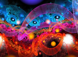 Colorful Abstract Fractal Art Wallpaper.