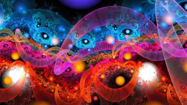 Colorful Abstract Fractal Art Wallpaper.