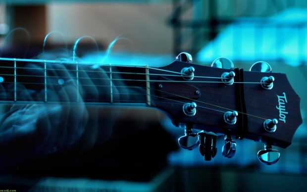 Cool Playing Acoustic Guitar Background.