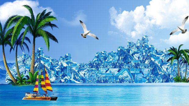 Cool Summer Desktop High Resolution Wallpaper HD Free.