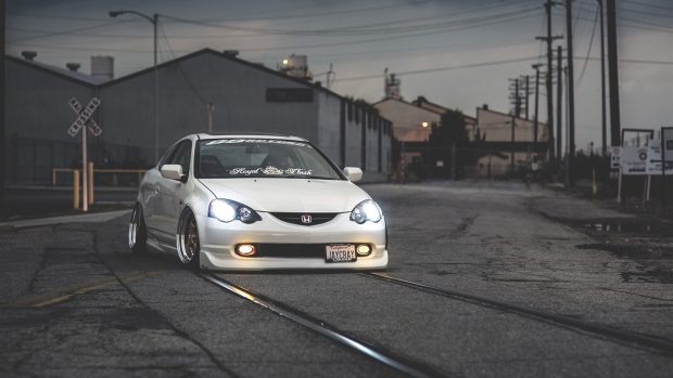 Cool White Acura Integra Wallpaper.