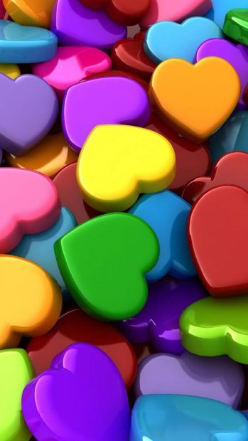 Cute Love Heart 3D Background for Android