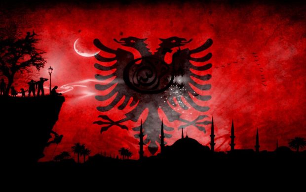 Free Albanian Flag Wallpaper Download.