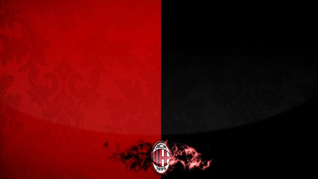 Full HD AC Milan Logo Football Wallpaper.