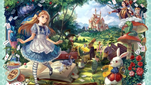 Full HD Alice in Wonderland Background.
