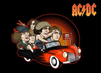 Funny Cartoon Ac Dc Background.