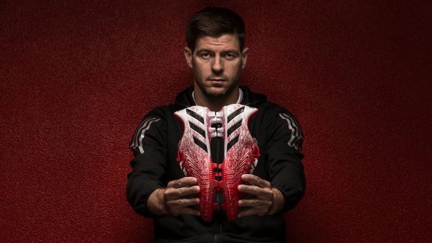 Gerrard Adidas Soccer Boots Wide Background.