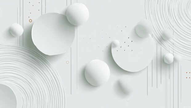 Minimal white background adorned with lines and circles, ensuring a fresh and contemporary desktop look.
