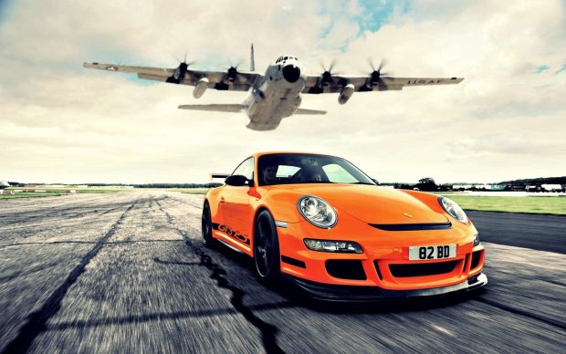 Orange Porsche 911 Wallpaper.