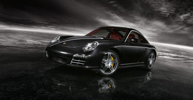 Porsche 911 Black Turbo Image.