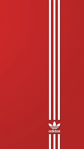 Red Adidas Iphone Wallpaper.