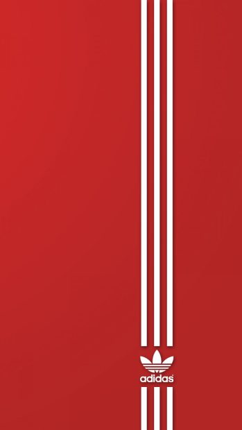 Red Adidas Iphone Wallpaper.