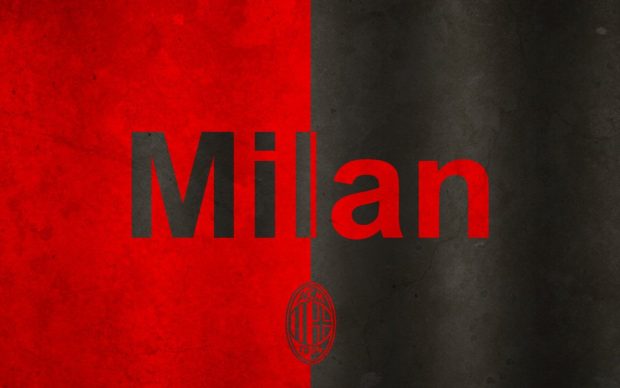 Red And Black AC Milan Logo Wallpaper HD.