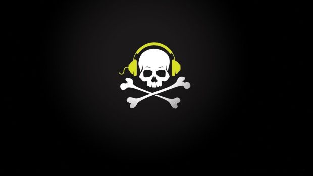 Skull music wallpaper.