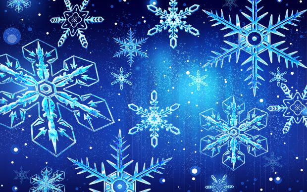 Snowflake Frozen 2D Background.