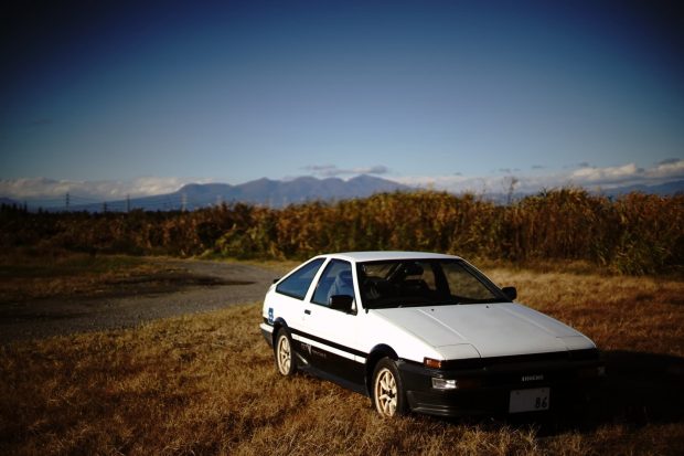 White Toyota Corolla Ae86 Background.