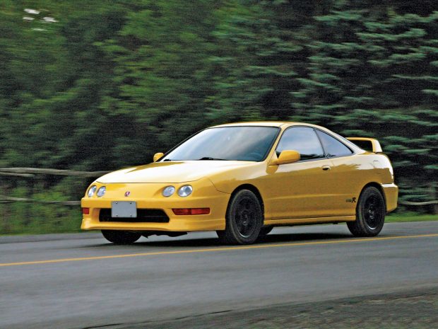 Yellow Acura Integra Wallpaper.