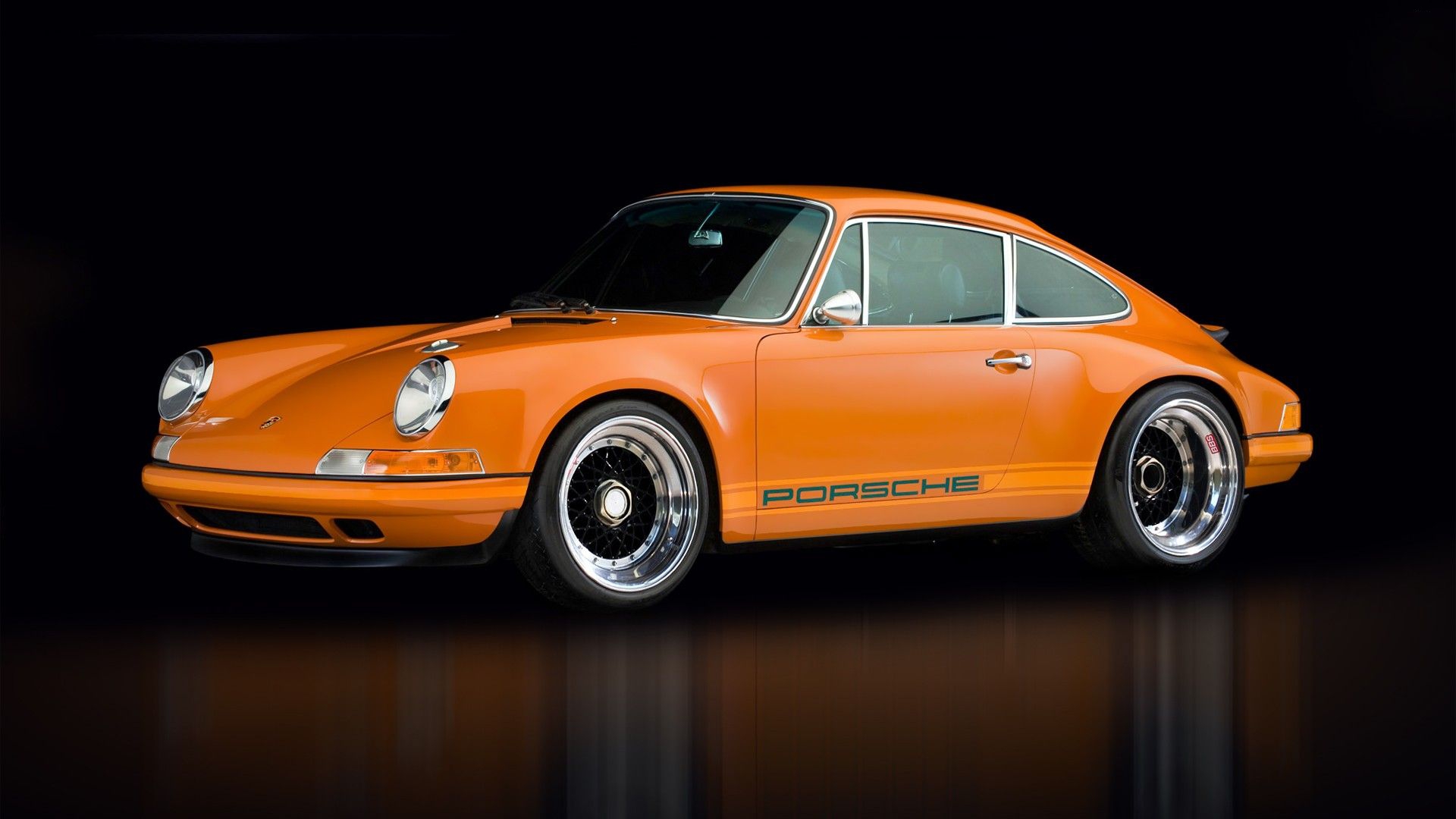 оранжевый автомобиль porsche orange car бесплатно