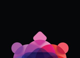 Abstract Overlap Pattern Apple Logo Background for Iphone.