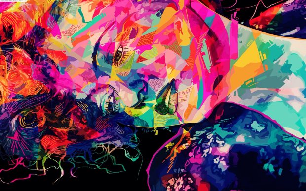 Abstract colorful girl backgrounds.