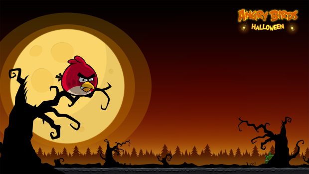 Angry Birds Halloween HD Background.