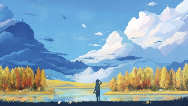 Anime Landscape Wallpaper HD Free Download.