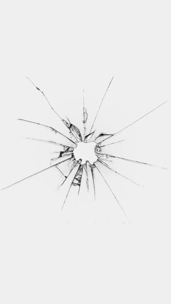 Apple Logo Window White Broken iphone Photos.