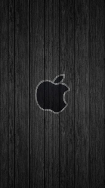 Apple Logo Wood Background for Iphone.