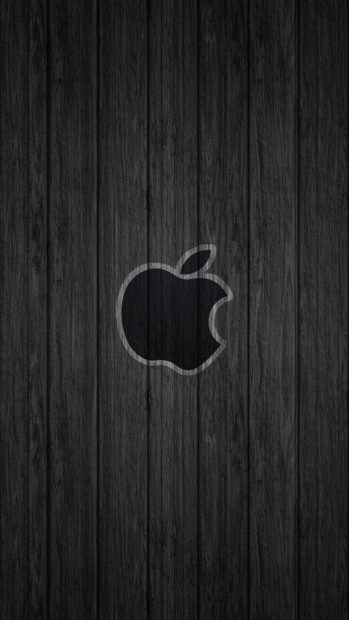 Apple Logo Wood Background for Iphone.