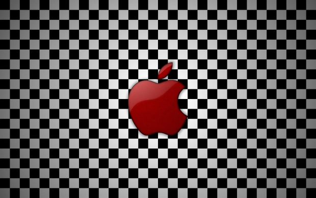 Apple checkerboard desktop wallpaper.