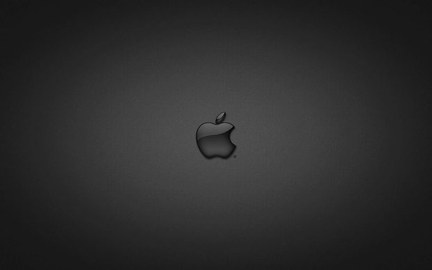 Apple logo made black glass.