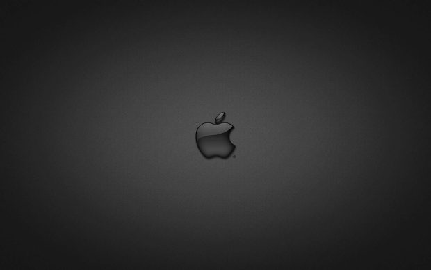 Apple logo made black glass.