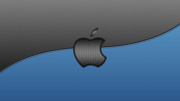 Apple mac computers macintosh logo grey and blue apple.