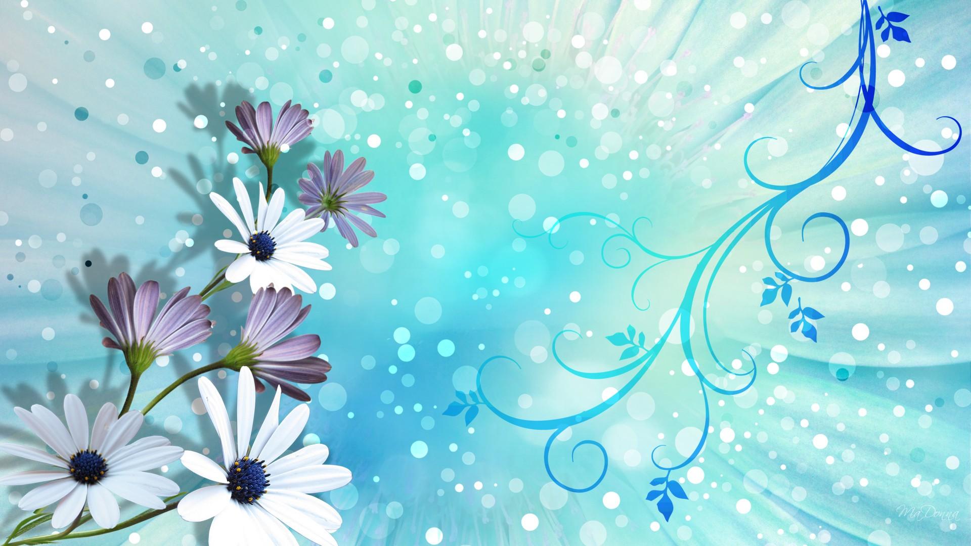 Arriba 54+ imagem aqua blue flowers background - Thcshoanghoatham ...