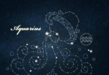 Aquarius Horoscope Background.