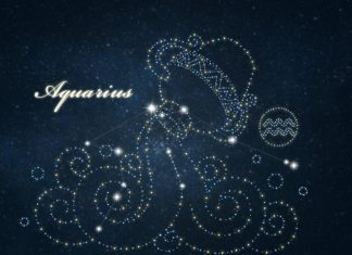 Aquarius Horoscope Background.